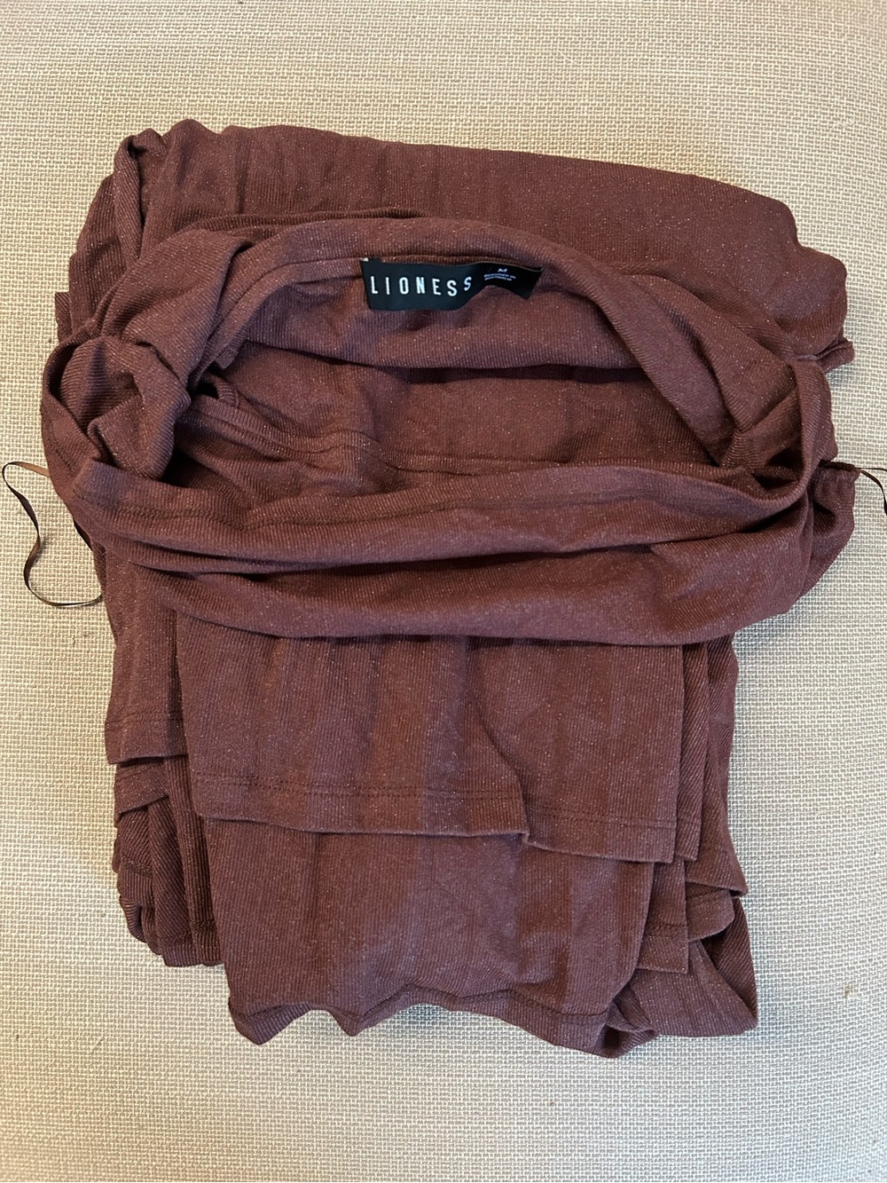 BEST Lioness Field Of Dreams Knit Maxi Dress Gown Brown Cafe - Picture 5 of 8